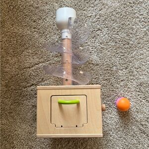 The Lovevery Slide & Seek Ball Drop Run Wooden Montessori Baby